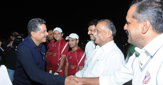 Thumbay plays against Ministers XI in Beary sports fest